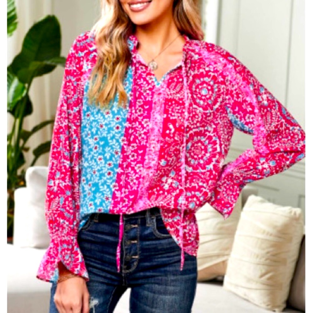Beautiful Tie Neck Blouse